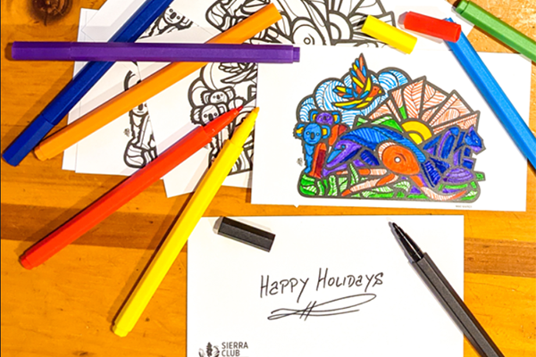 Free Mas Unidos Coloring Postcards