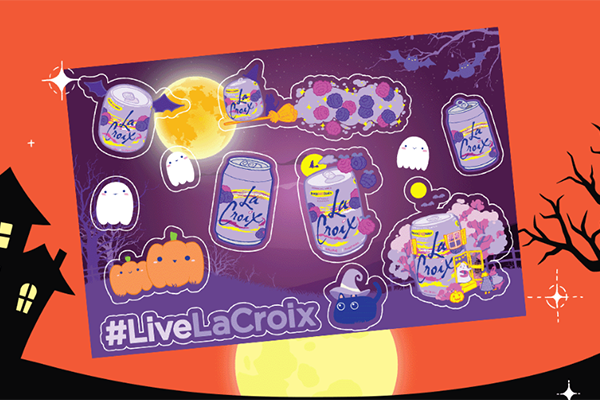 Free LaCroix Halloween Stickers