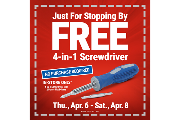 Free Harbor Freight Screwdriver