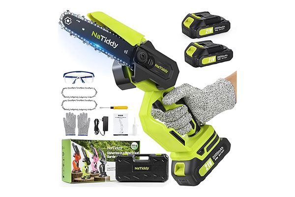 NaTiddy 6 inches Mini Cordless Chainsaw for ONLY $59.99 – ARV $99.99