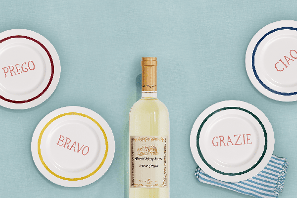 Free Santa Margherita Italian Plates