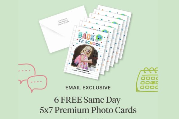Free Set of 6 Premium 5×7 Photo Cards